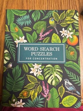 PARAGON Teal Botanical Word Search Puzzle Book.